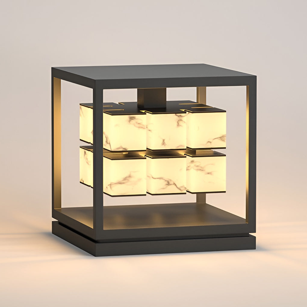 Herdsm Square LED Modern Steel Outdoor Post Caps Lights