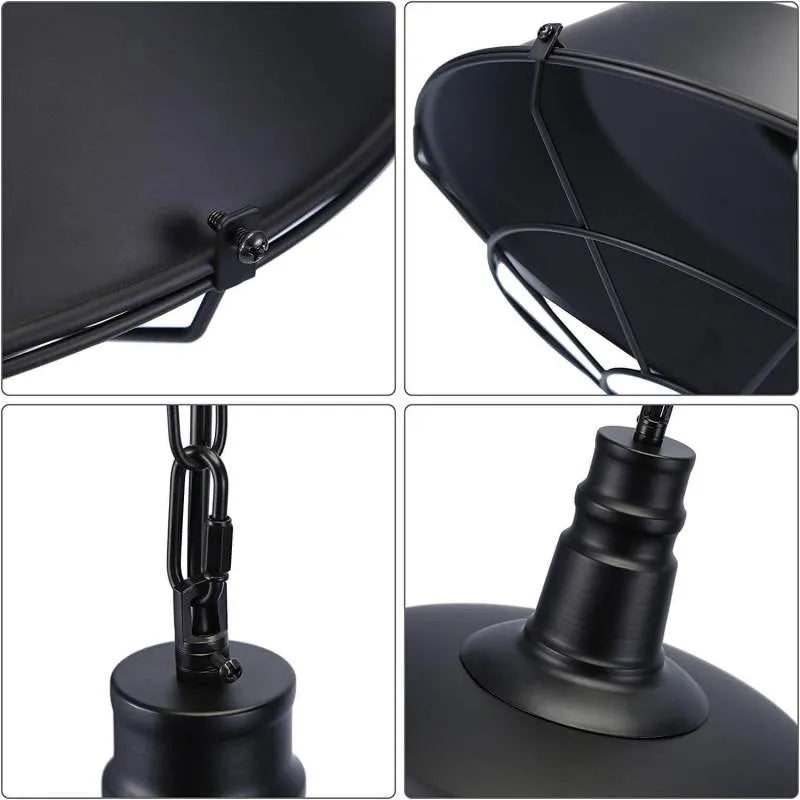 Epoch Rustic Black Industrial Pendant Light Shade, Outdoor/Indoor - Neutral Decor