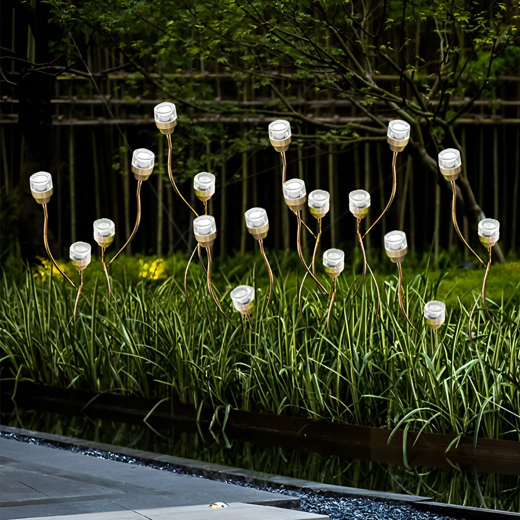 Staree Modern Flower Bud Glass Outdoor Lawn Lights