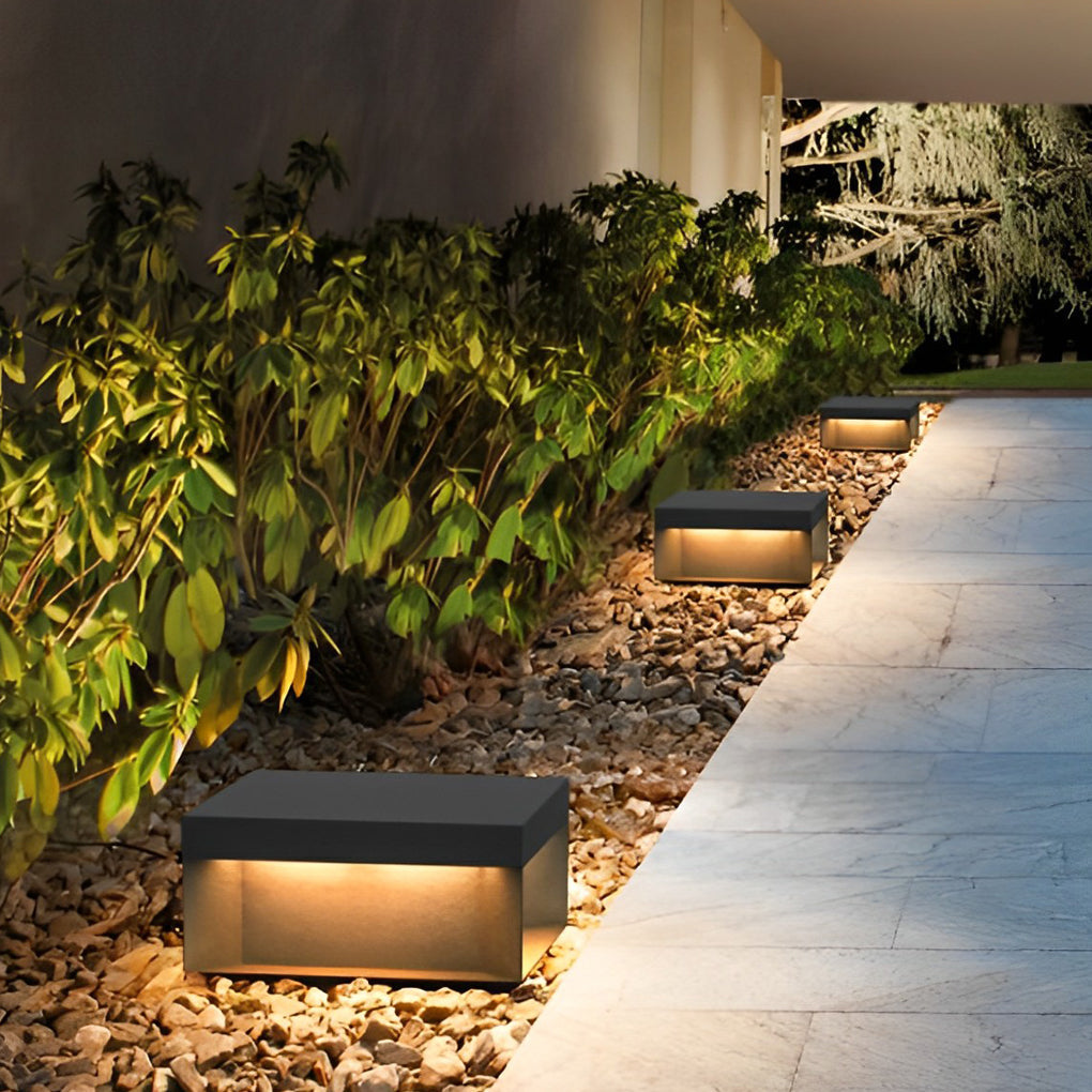 Dora Classic Square LED Steel Outdoor Post Light