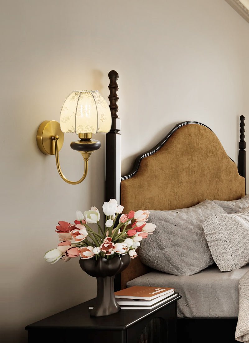 Zorvyn Floral Wall Sconce-Neutral Decor