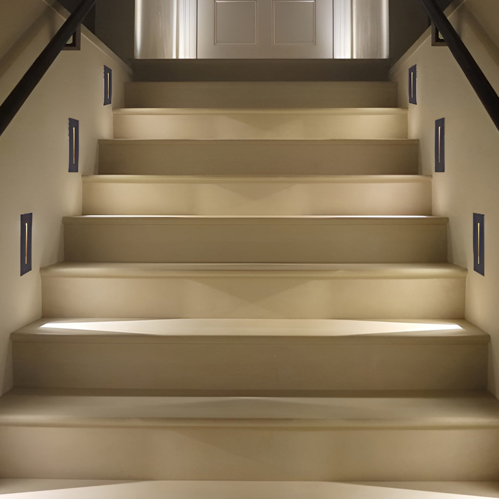 Kingly Industrial Rectangle Stair Outdoor Wall Lights