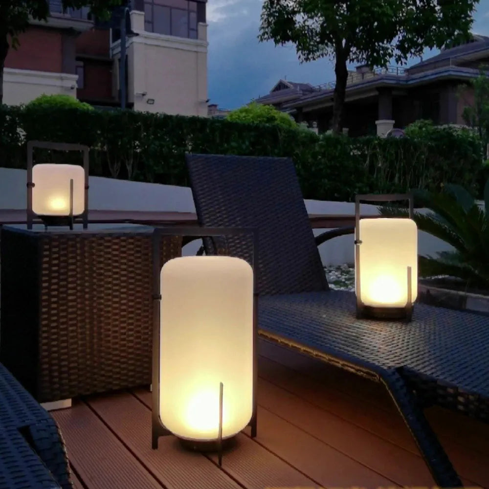 Ray Minimalist Glass/Acrylic Outdoor Landscape Pathway Light, White - Neutral Decor
