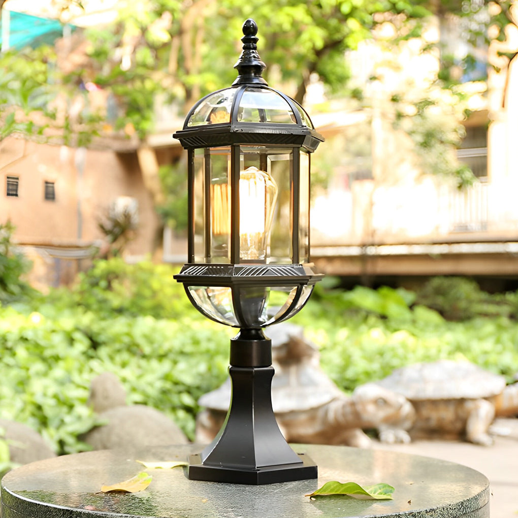 Morgan Elegant Retro Glass Outdoor Post Lights