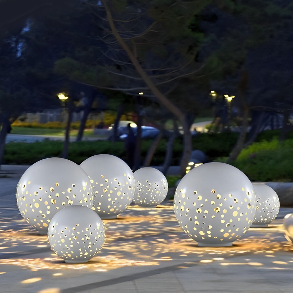 Nighti Round Hollow Modern Outdoor Lawn Lamp