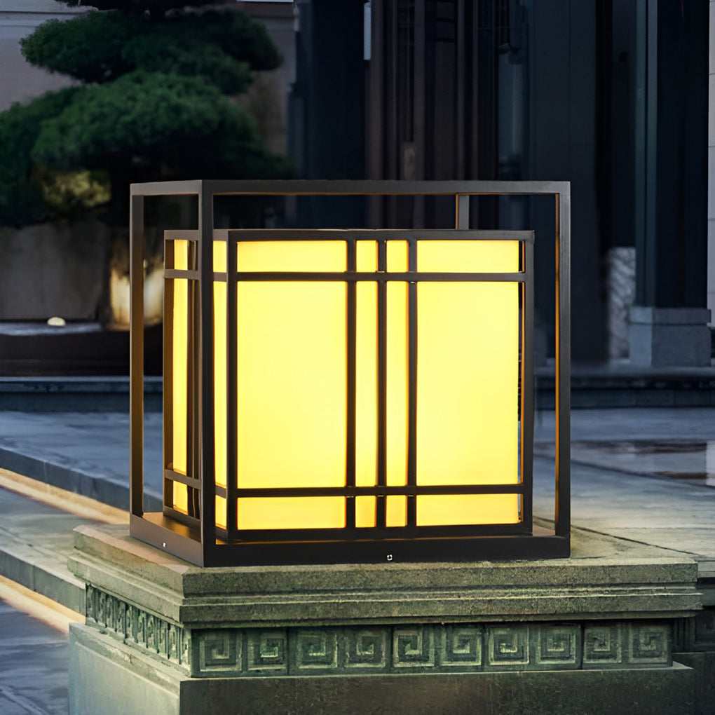 Sherman Retro LED Modern Marble Outdoor Post Caps Lights