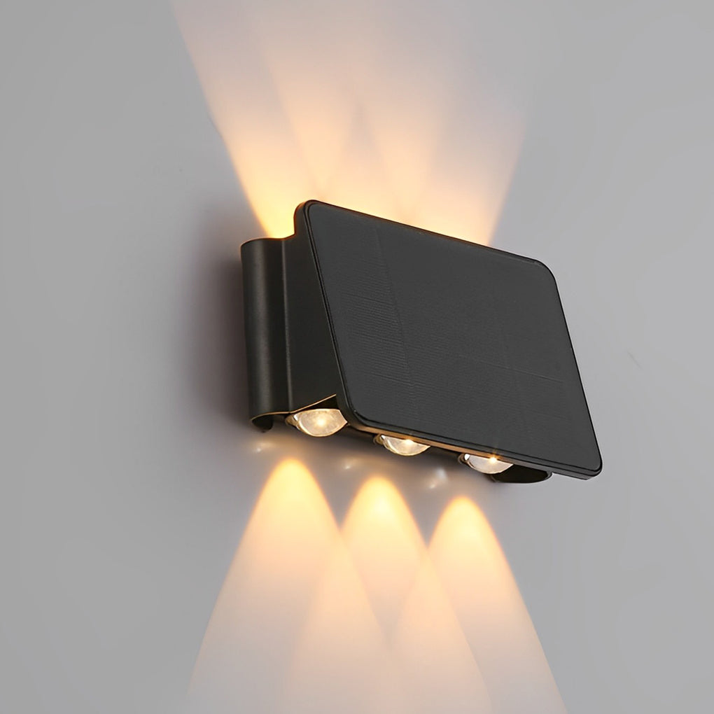 Genevieve Modern Minimalist Solar Outdoor Wall Lamp