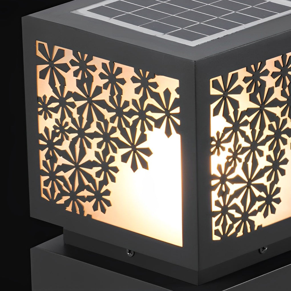 Sean Elegant Snowflake LED Marble Outdoor Lawn Lamp