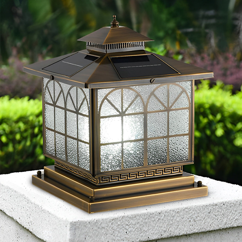 Octavia Classical LED Bronze Solar Outdoor Post Caps Lights