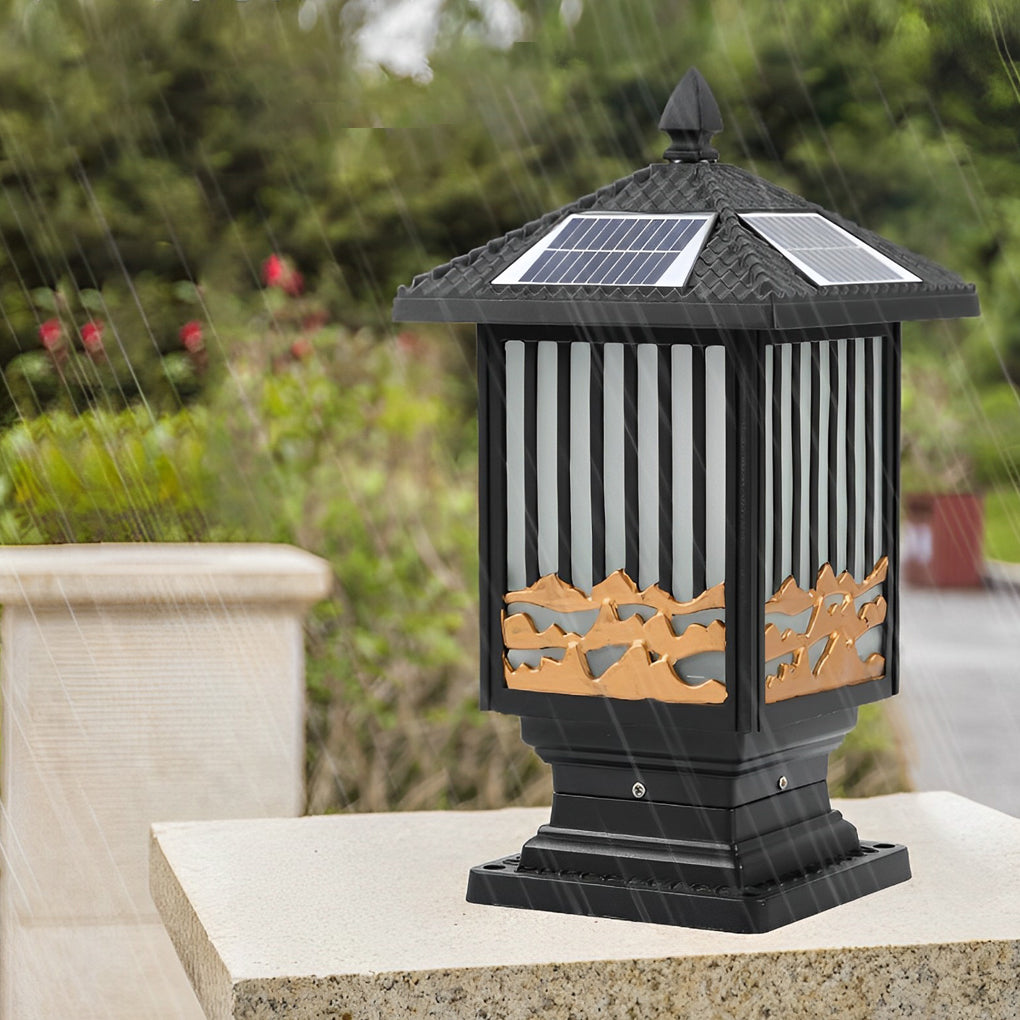 Hly Retro Scenery Vintage Outdoor Fence Post Lights