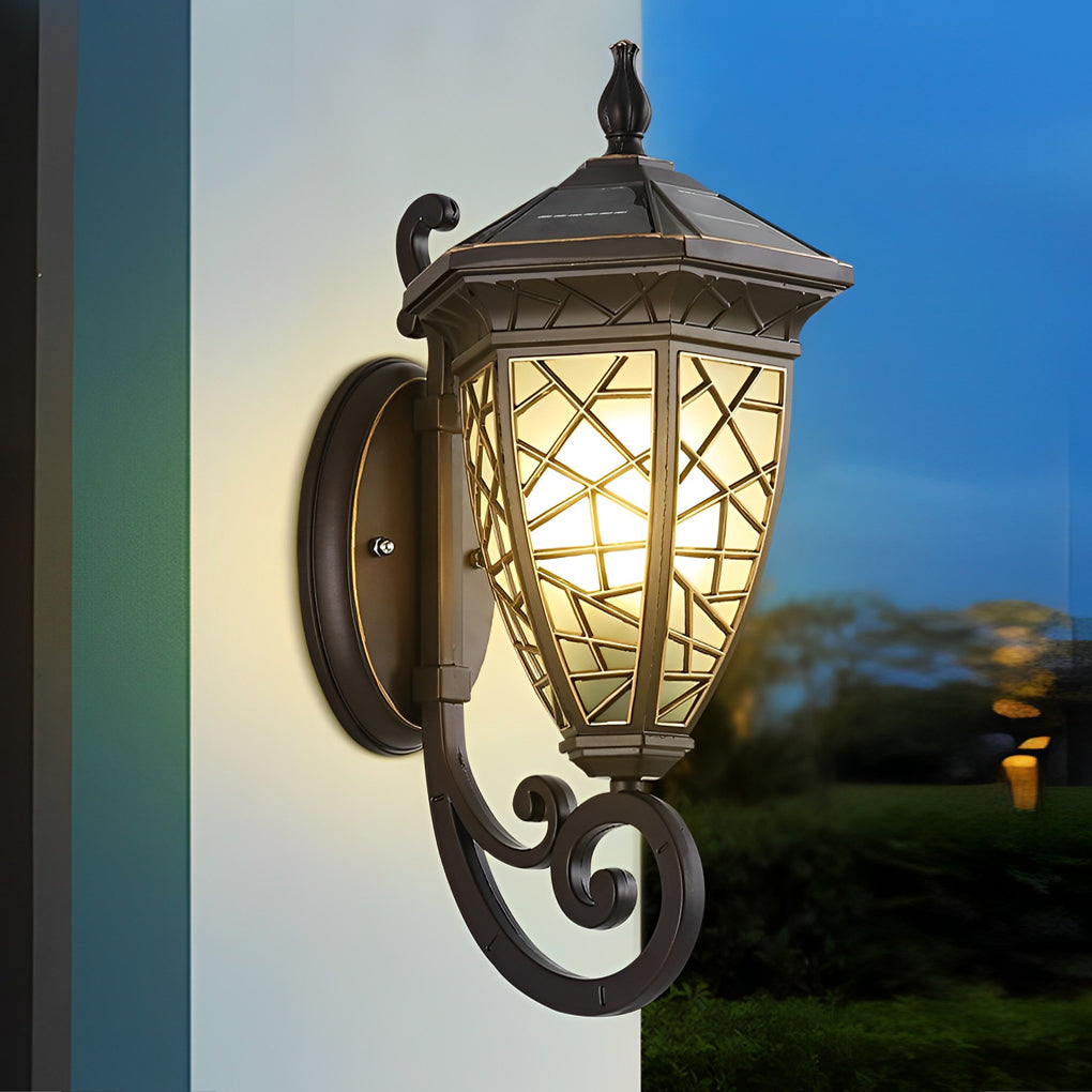 Bond Retro Pattern American Style Outdoor Wall Lamp