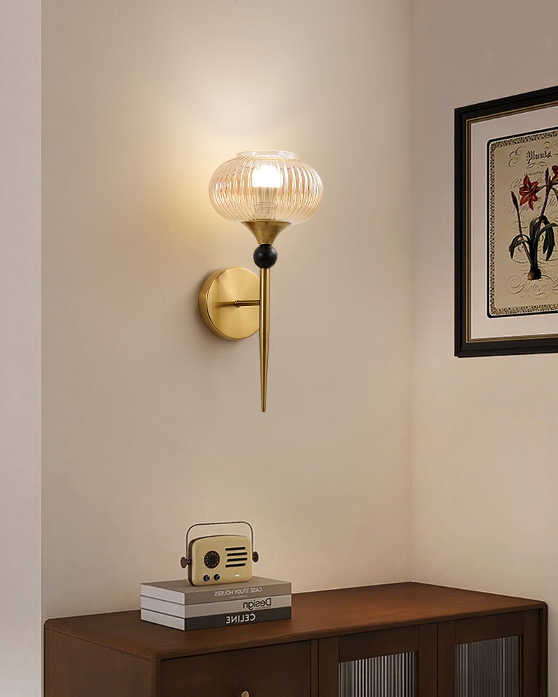 Thyr Ribbed Wall Sconce-Neutral Decor