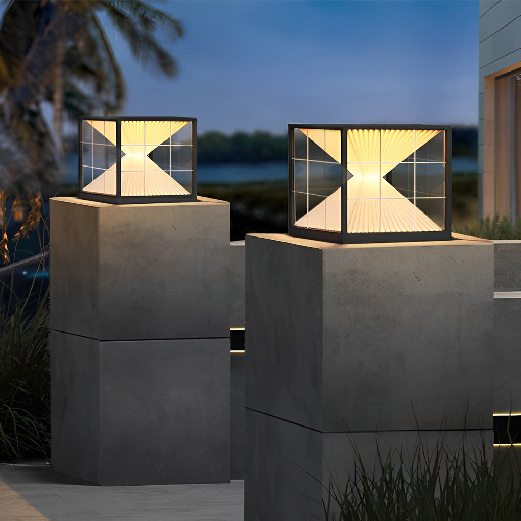 Biancy Creative Hourglass Post Outdoor Lights