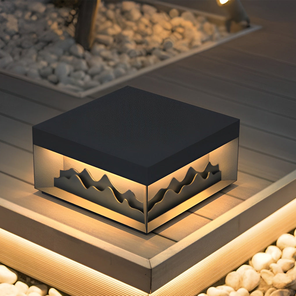 Niole Scenery LED Modern Steel Outdoor Fence Post Lights