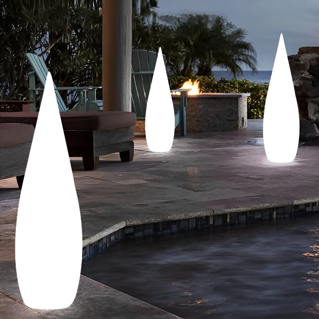 Jill Classic Water Drop LED PE Outdoor Floor Lamp