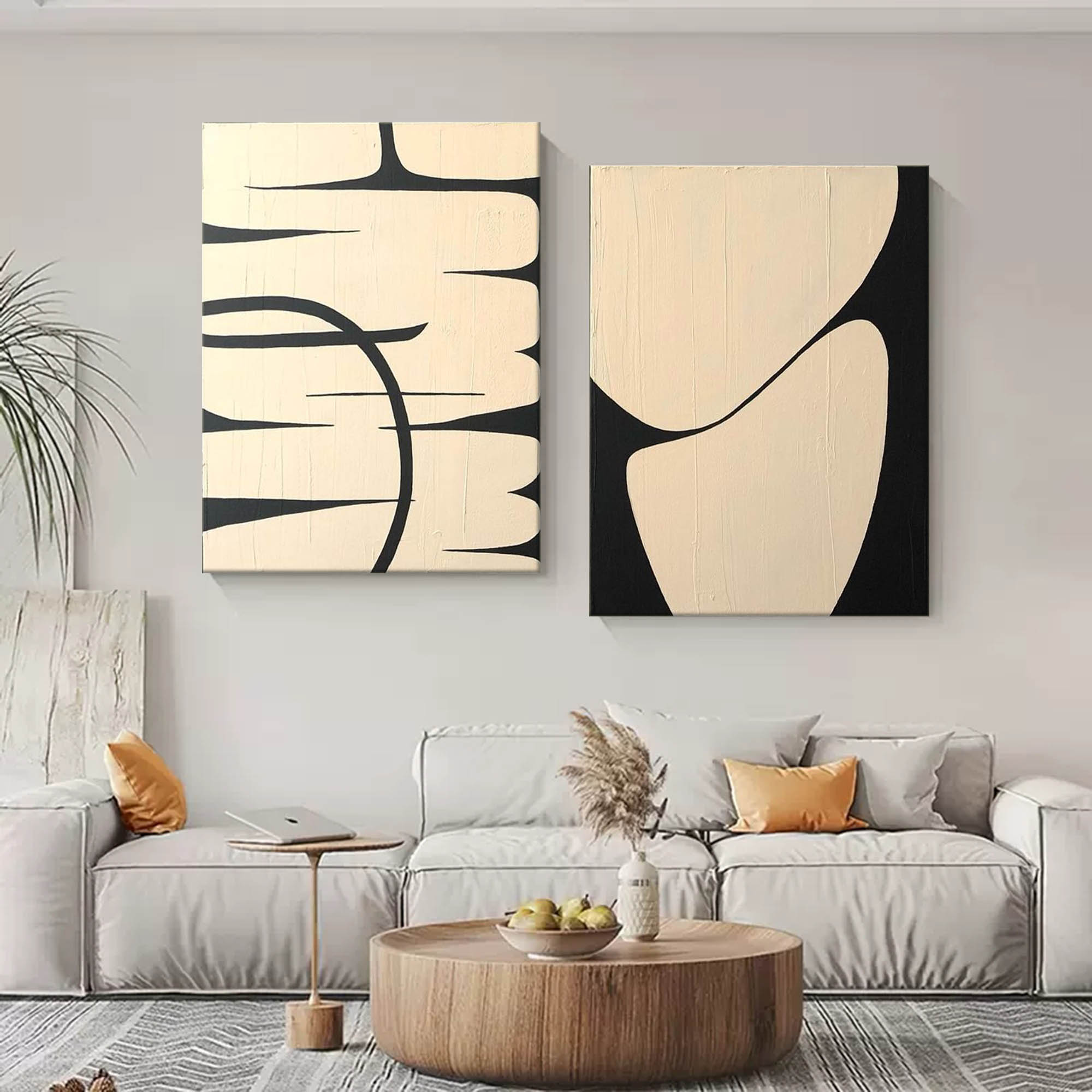 Abstract Painting Set Of 2 SP135 - Neutralighting