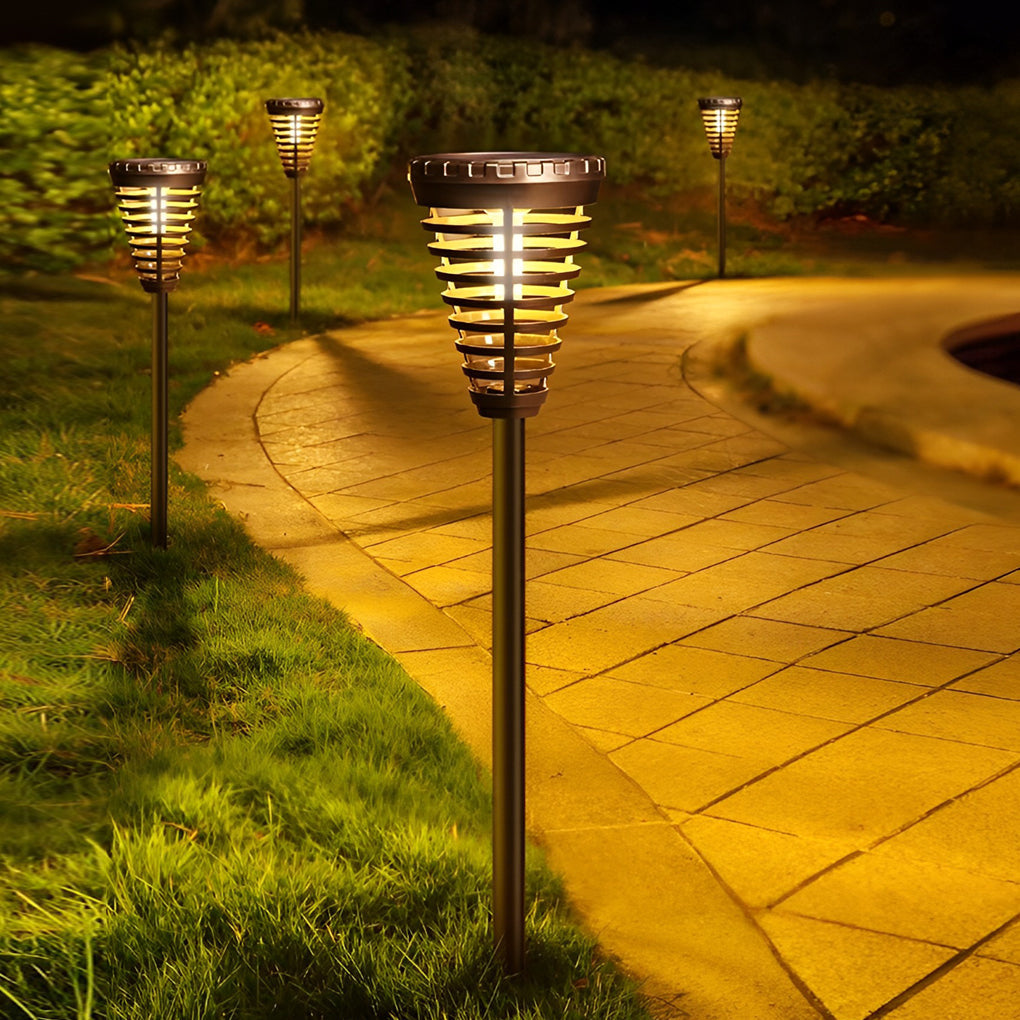 Etel Multi-Ring Cone Solar LED ABS Outdoor Pathway Lights