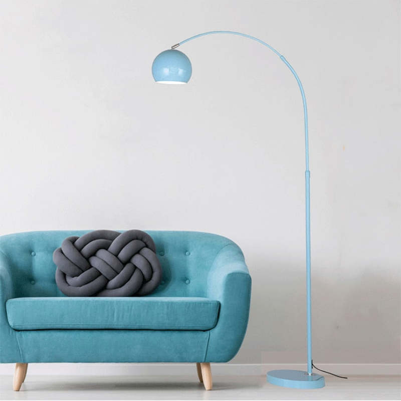 Mira Macaron Modern Fishing Arc Floor Lamp - Neutral Decor