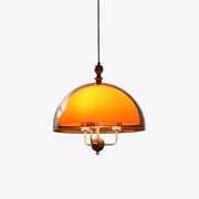Amber Dome Shaped Pendant Light-Neutral Decor