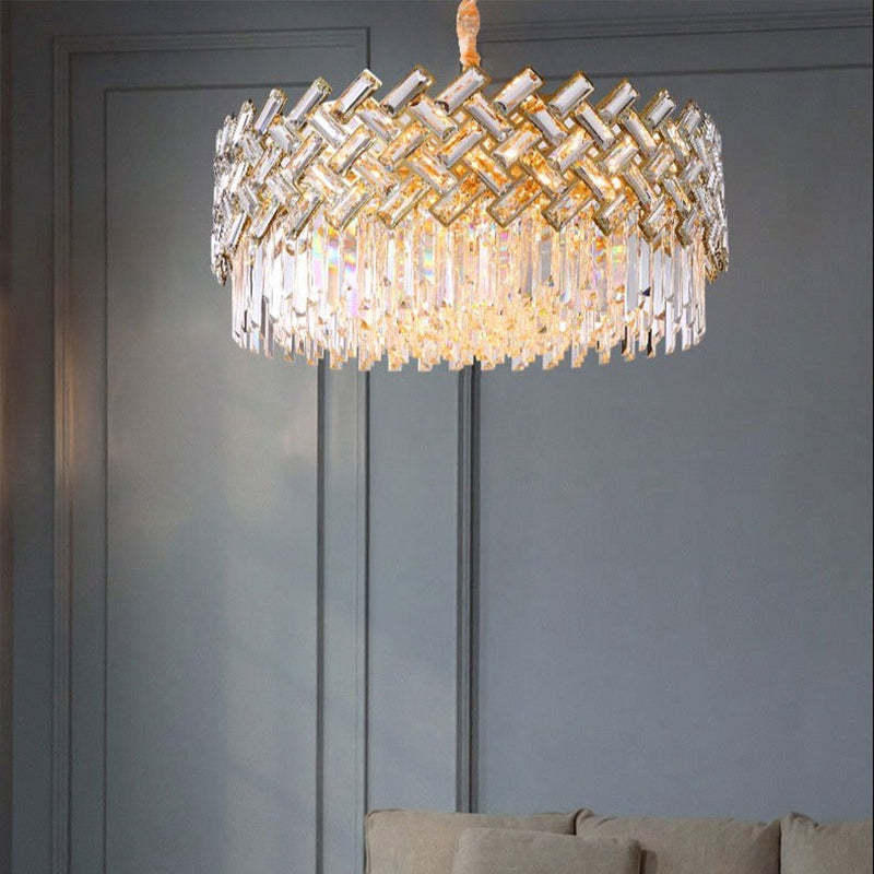 Kristy Luxury Gold Chandelier, Crystal & Metal - Neutral Decor