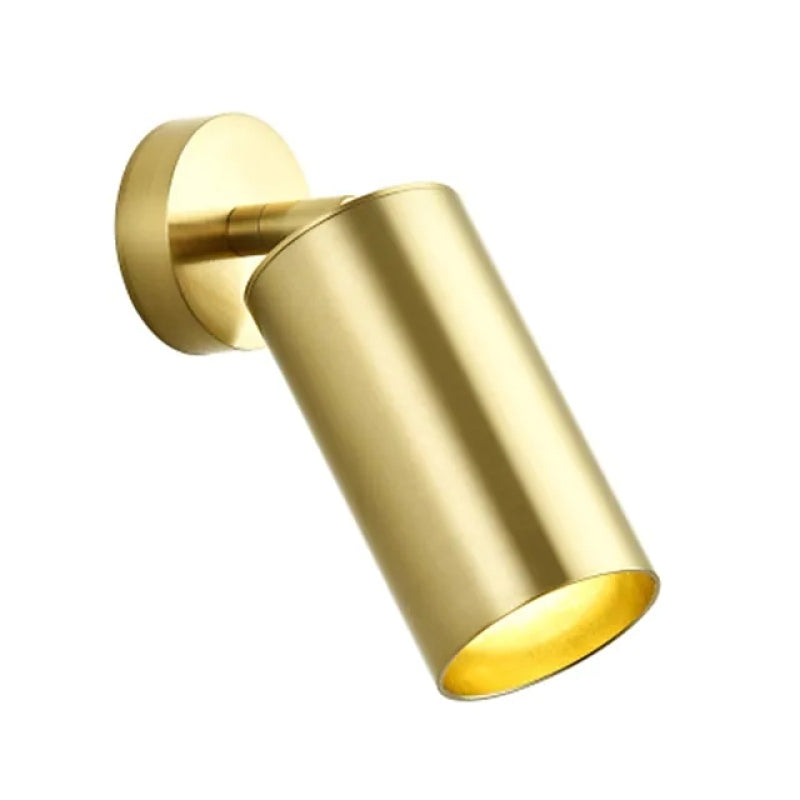 Aria Moderno Gold Cylinder Spotlight Background Flush Mount Ceiling Light, Metal - Neutral Decor