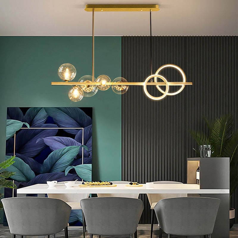 Arisha Pendant Light Bubble Circle Modern Black/Gold, Bedroom - Neutral Decor