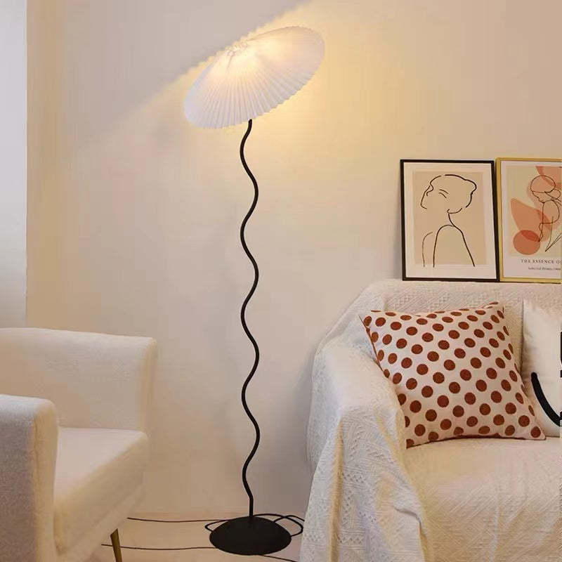 Ritta Modern Mushroom Fabric Led Floor Lamp - Neutral Decor
