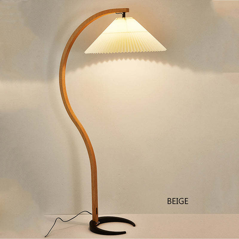 Muto Unique LED Floor Lamp, Wood/Metal, Living Room - Neutral Decor