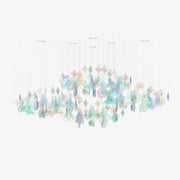 Iris Iridescent Blossom Chandelier-Neutral Decor