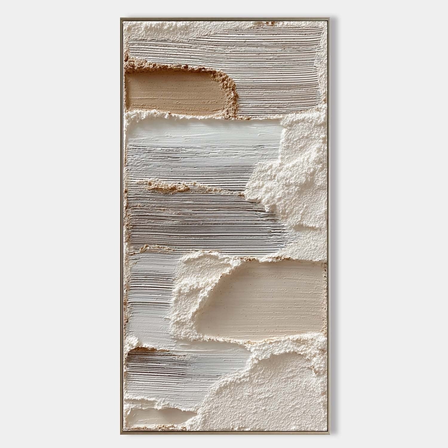 Wall Art Neutral Abstract Layered Impasto - Neutralighting