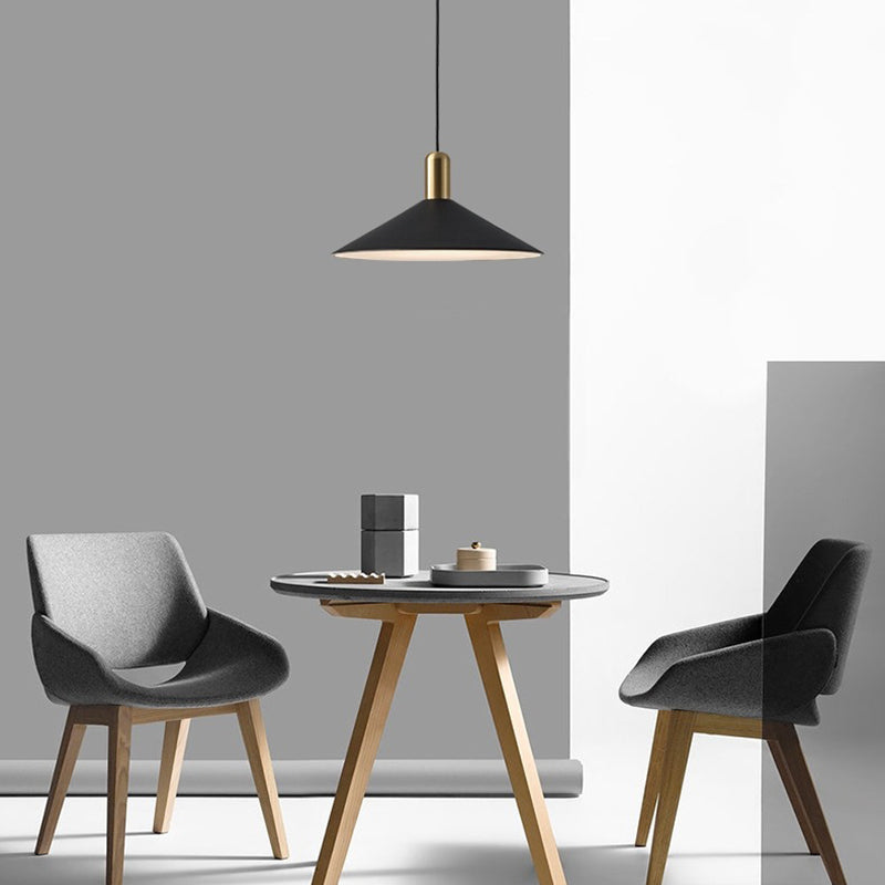 Aria Vintage Umbrella Monochrome Pendant Light - Neutral Decor