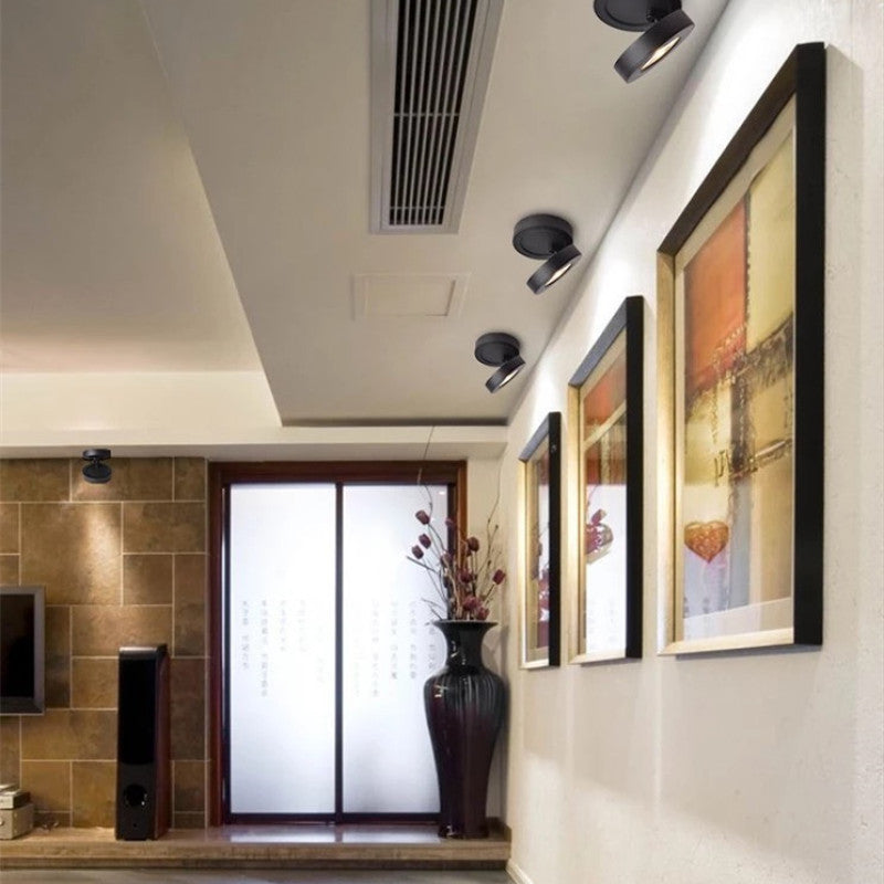 Arisha Modern Adjustable Square Ceiling Light Spotlight, Black/White - Neutral Decor
