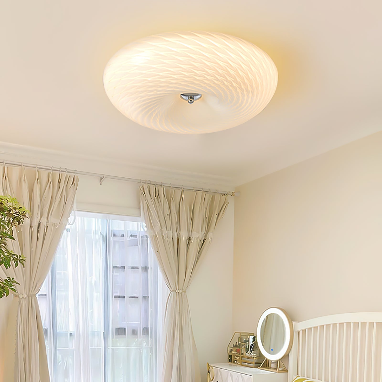Comarion Modern Minimalist Art Glass Ceiling Light-Neutral Decor