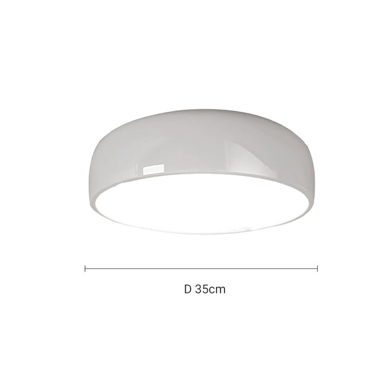 Arisha Modern Dish Shaped Metal Ceiling Light, Black/White - Neutral Decor