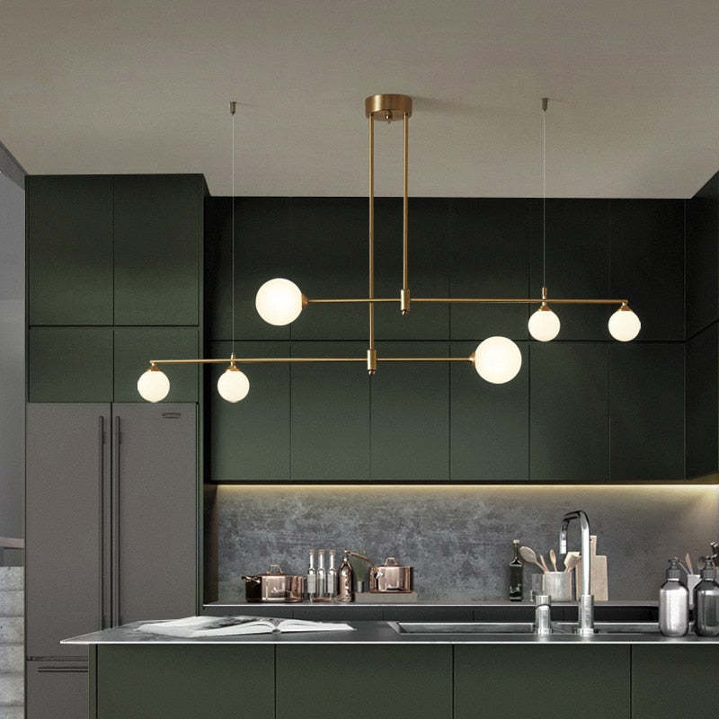 Valentina Modern Golden Bubble Copper Pendant Light - Neutral Decor