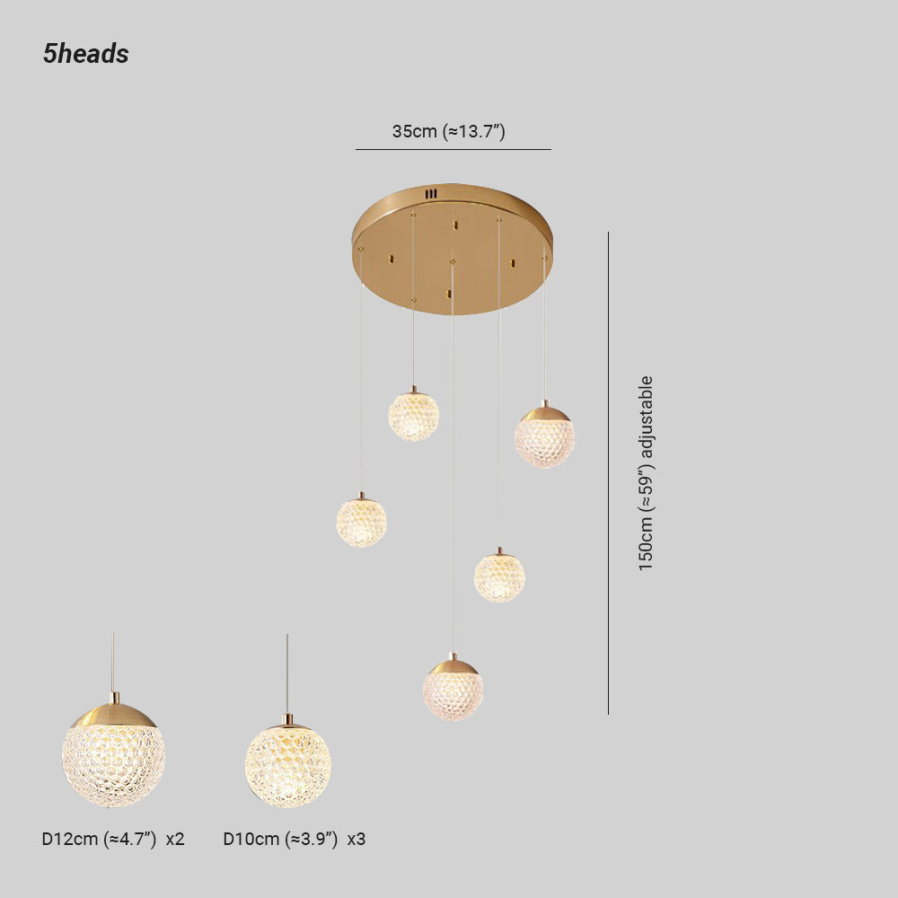 Arisha Multi Staircase Modern Art Deco Pendant Light, Gold - Neutral Decor