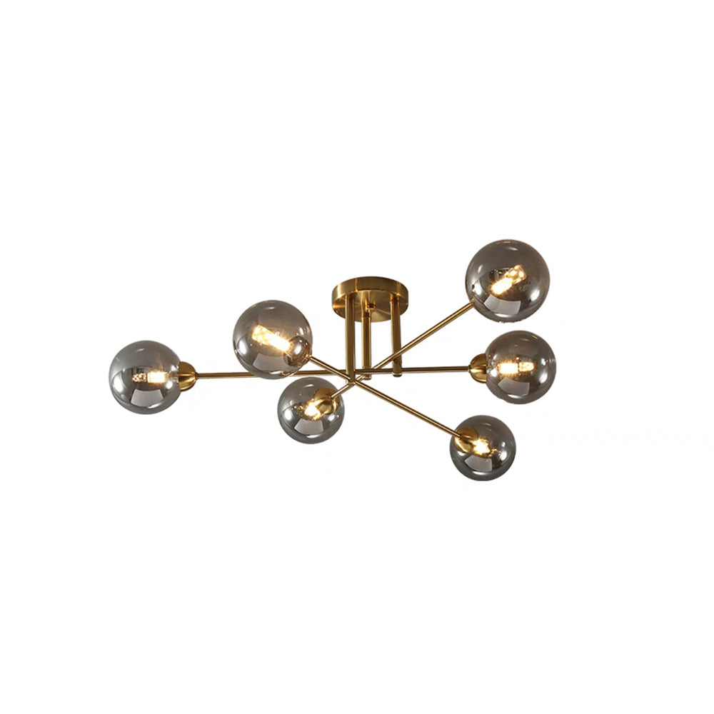 Valentina Industrial Glass Globe Chandelier LED, 6 Style - Neutral Decor