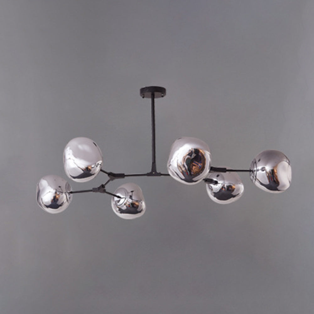 Arisha Modern Globe Lava 3 Pendant Light Fixture - Neutral Decor