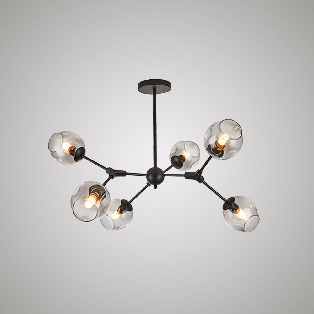 Valentina Modern Bubble Metal Pendant Light, Black/Gold - Neutral Decor