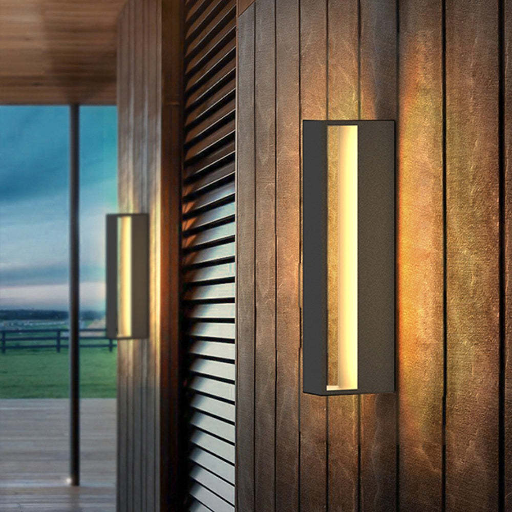 Ray Modern Hollow Outdoor Wall Lamp, Black/White - Neutral Decor