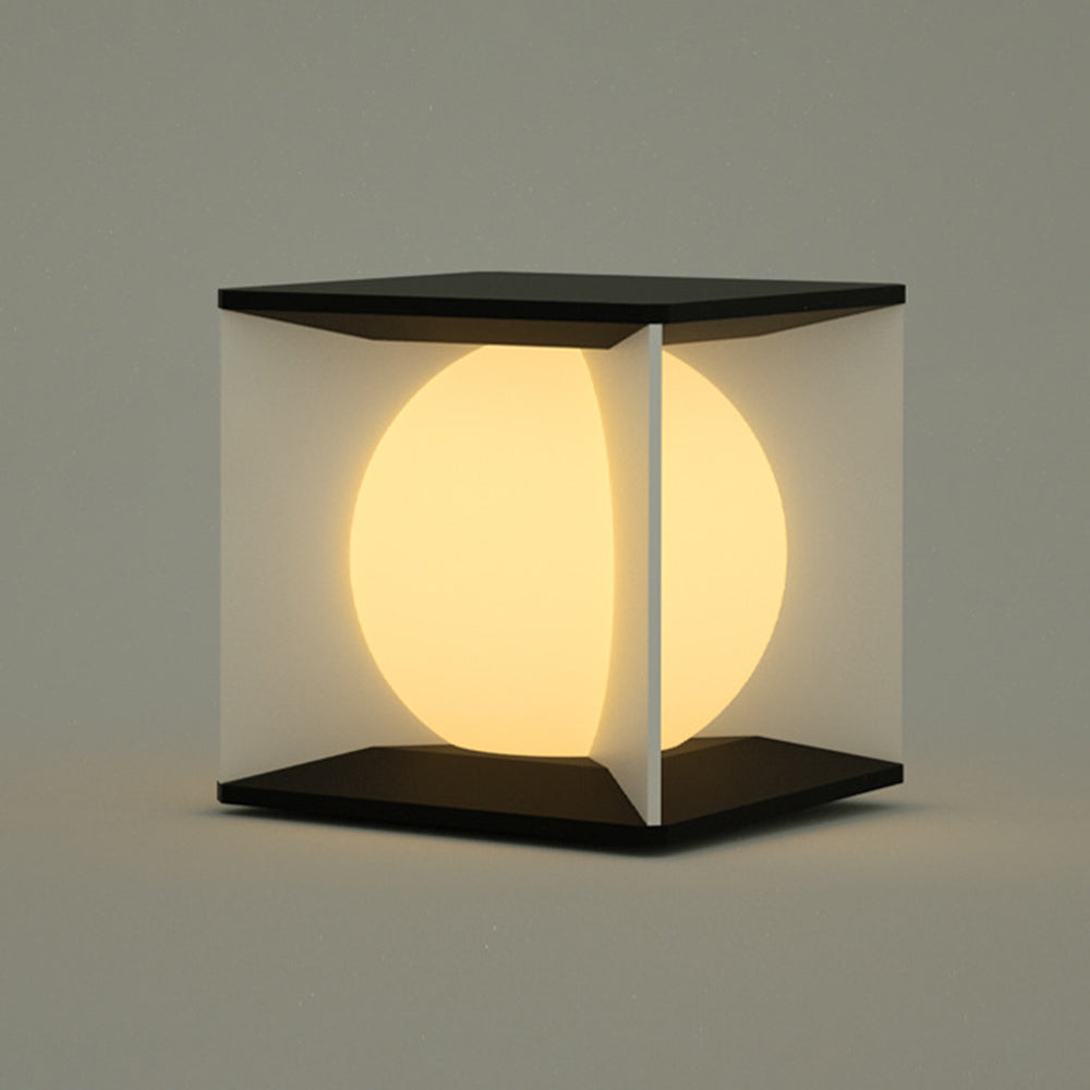 Ray Modern Moon Outdoor Pier-Mount Pillar Light - Neutral Decor