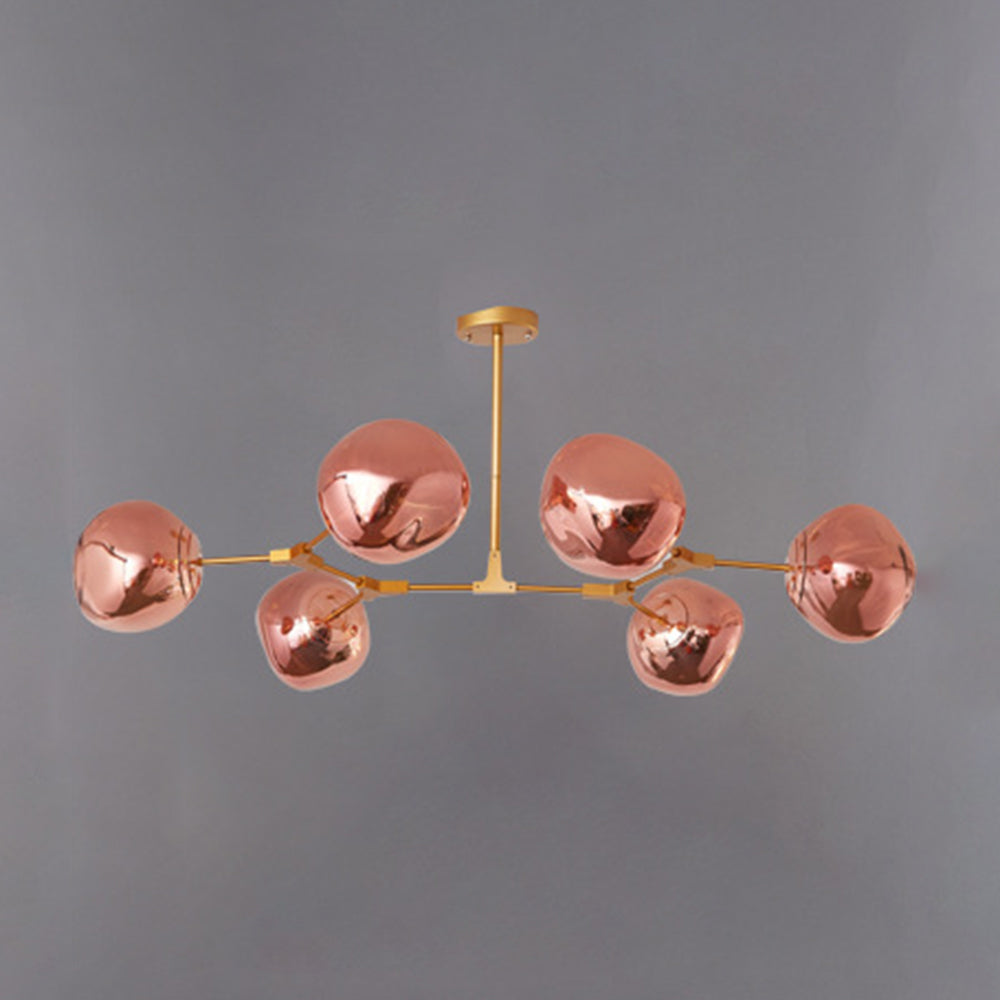 Arisha Modern Globe Lava 3 Pendant Light Fixture - Neutral Decor