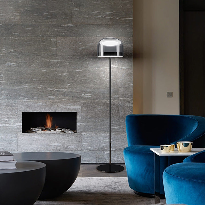Salgado Modern Black & Rose Gold Floor Lamp, L 135/175CM - Neutral Decor