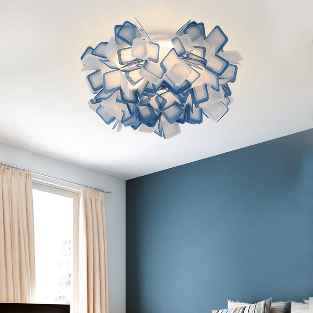 Valentina Art Deco Flower Flush Mount Ceiling Light 7 Colours - Neutral Decor