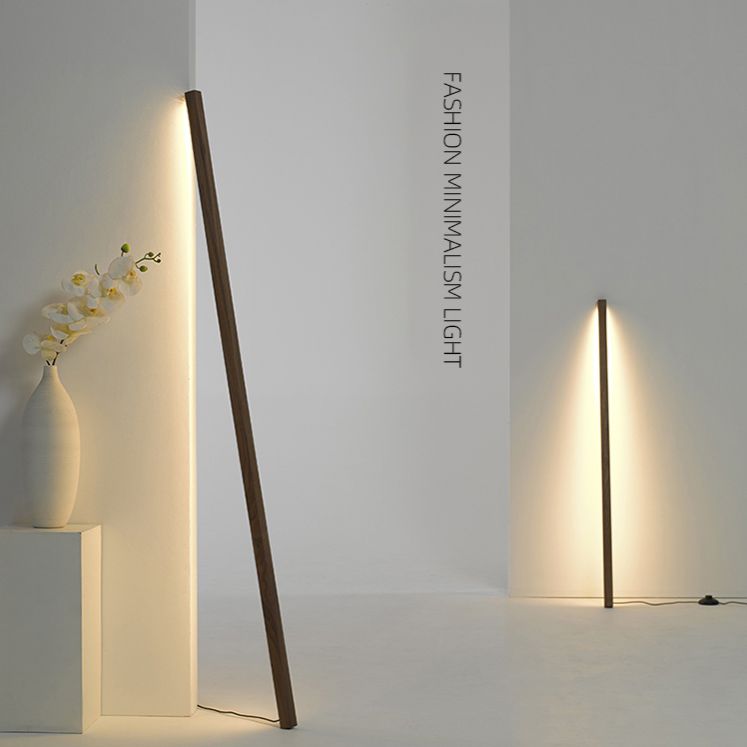 Ozawa Minimalist Linear Nature Wooden Floor Lamp - Neutral Decor