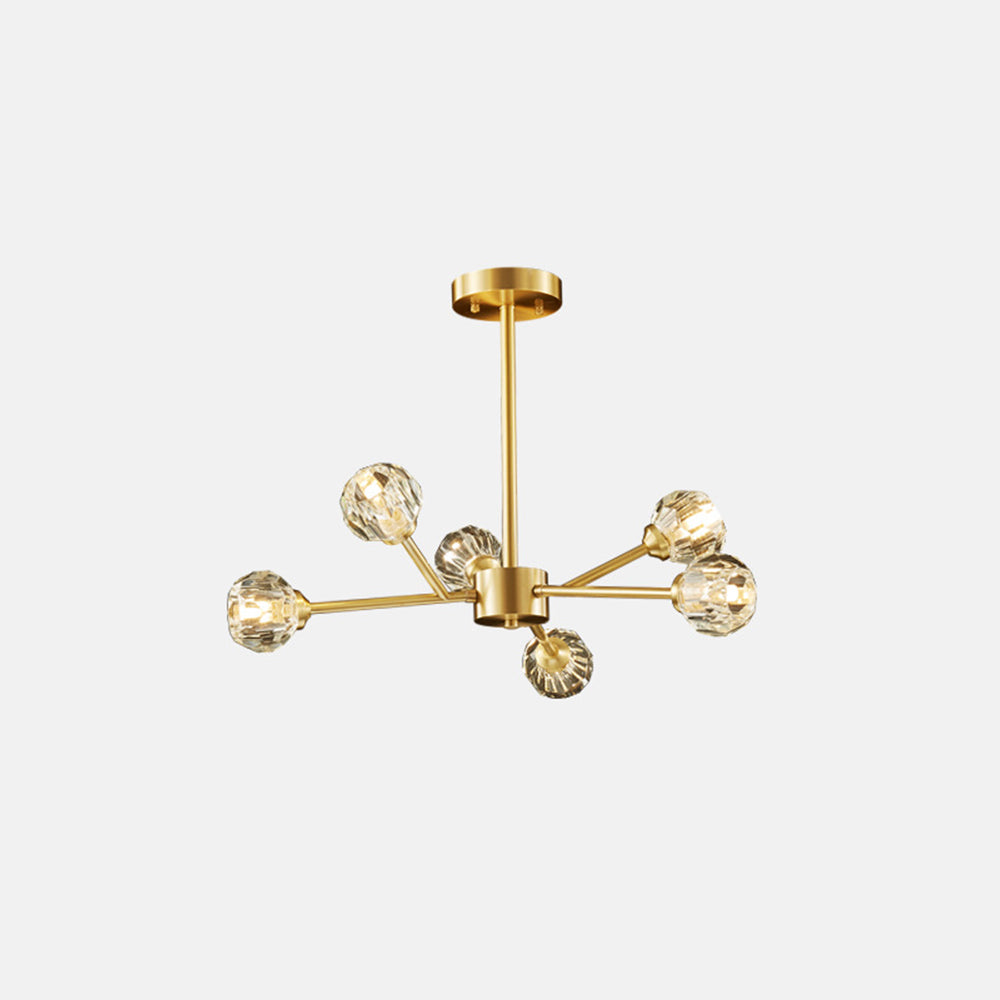 Valentina Modern Blown Metal Pendant Light, Gold - Neutral Decor