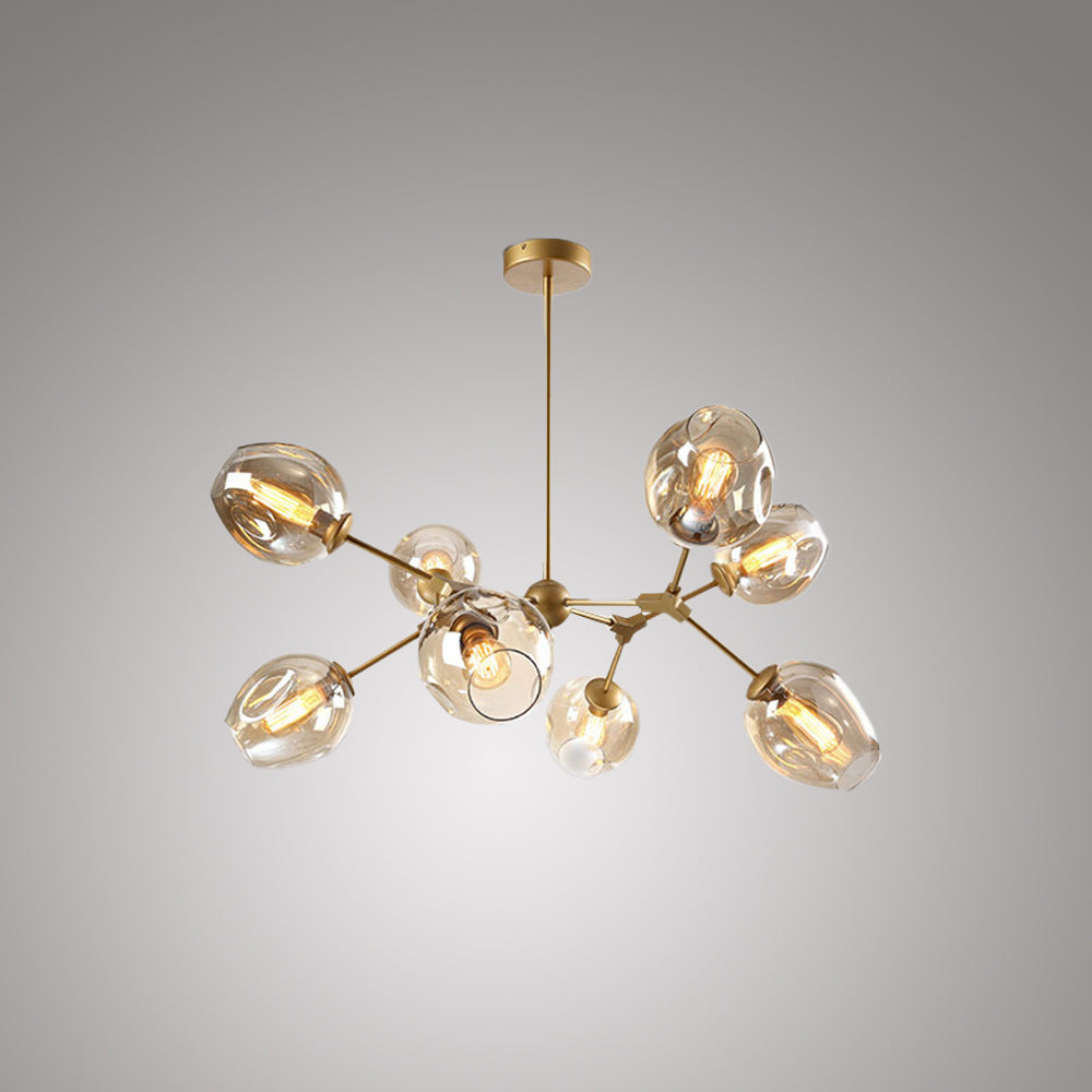 Valentina Modern Bubble Metal Pendant Light, Black/Gold - Neutral Decor
