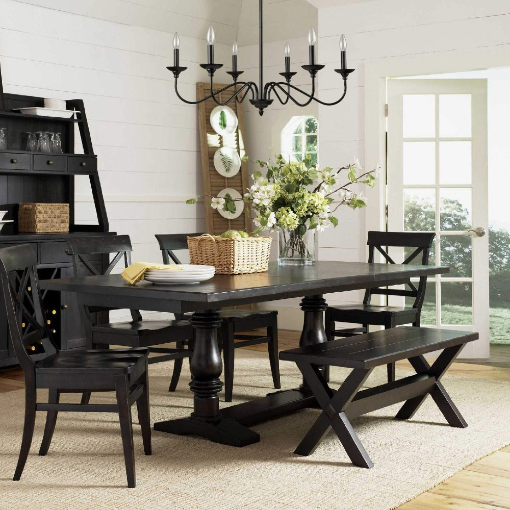 Silva Modern LED Chandelier Black Metal Bedroom Living Room - Neutral Decor