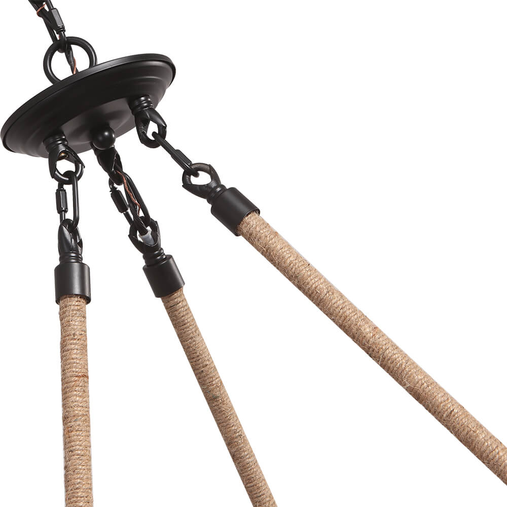 Elvian Industrial Modern Wood Chandelier-Neutral Decor