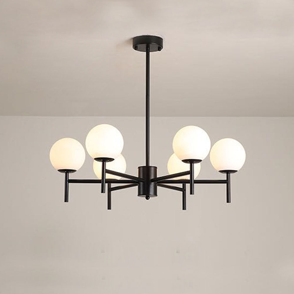 Silva Modern Globe Bubble Metal/Glass Pendant Light, Gold/Black - Neutral Decor